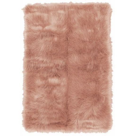 Mainstays Glam Solid Print Faux Fur Area Rug, 30" x 46"