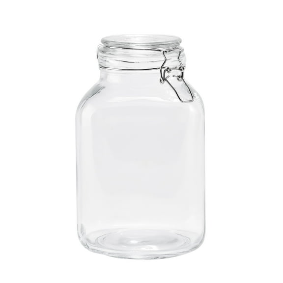 Mainstays Glass 106 oz Lock Lid Storage Jar Canister