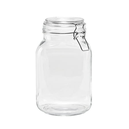 Mainstays Glass 67 oz Lock Lid Storage Jar Canister