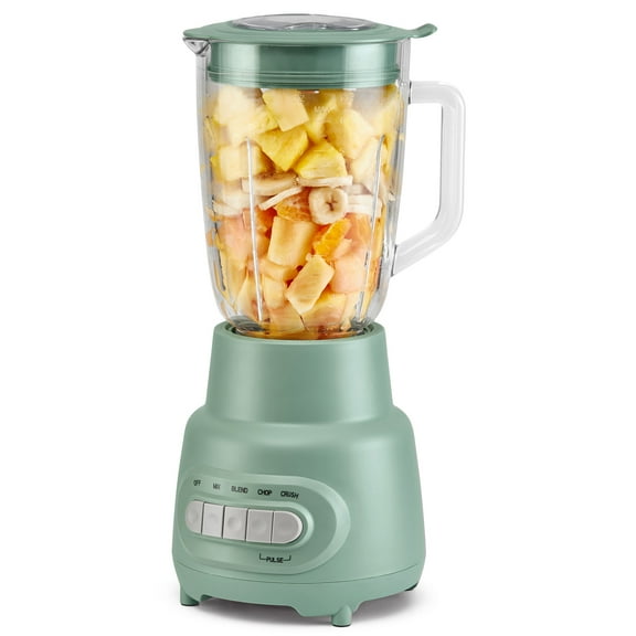Mainstays Glass Jar 5 Speed Blender with 6-Cup Jar (48Oz) Capacity, Sage Green, New