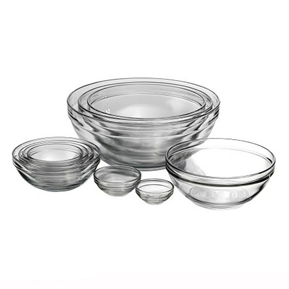 Mainstays Glass Mixing Bowls, 10 Piece Set