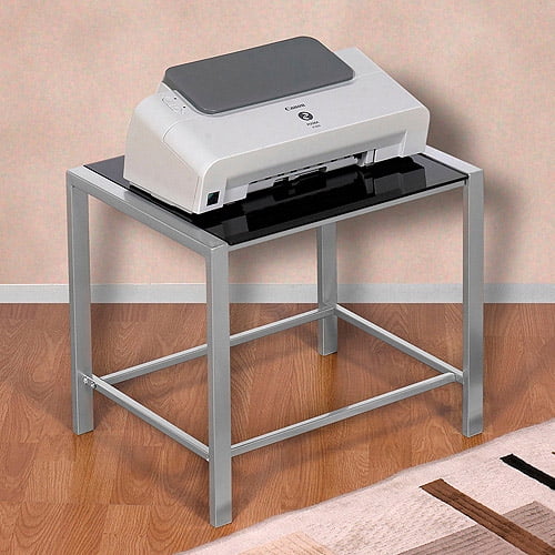 Glass top printer stand deals