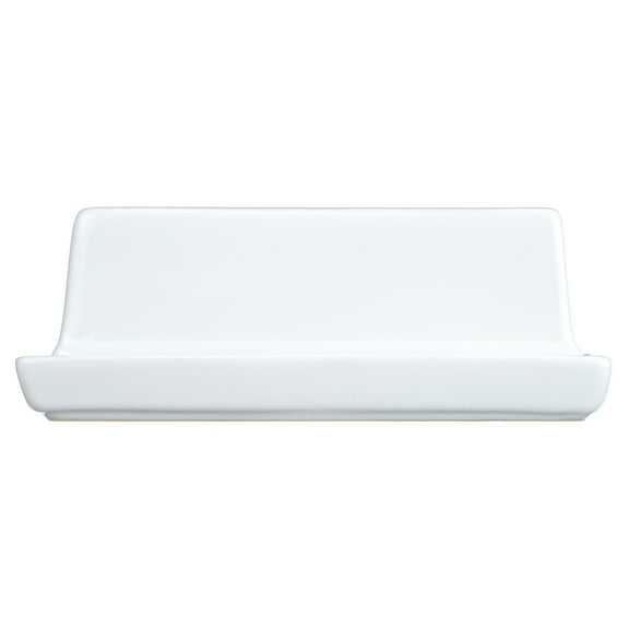Mainstays Glazed Stoneware Butter Dish, White