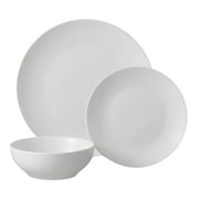 Mainstays Glazed White Stoneware Dinnerware Set, 12-Piece