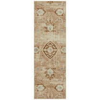 Mainstays Global Persian Rust Polyester Indoor Hallway Runner Rug, 1'8"x5'