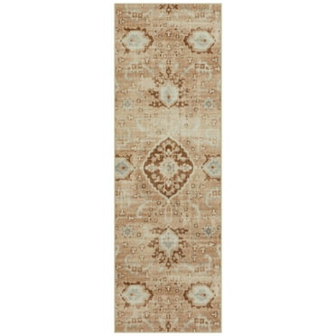 Mainstays Global Persian Rust Polyester Indoor Hallway Runner Rug, 1'8"x5'