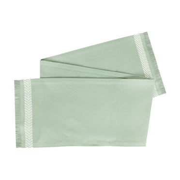 Mainstays Global Table Runner - 14" x 72" - Green - 100% Cotton