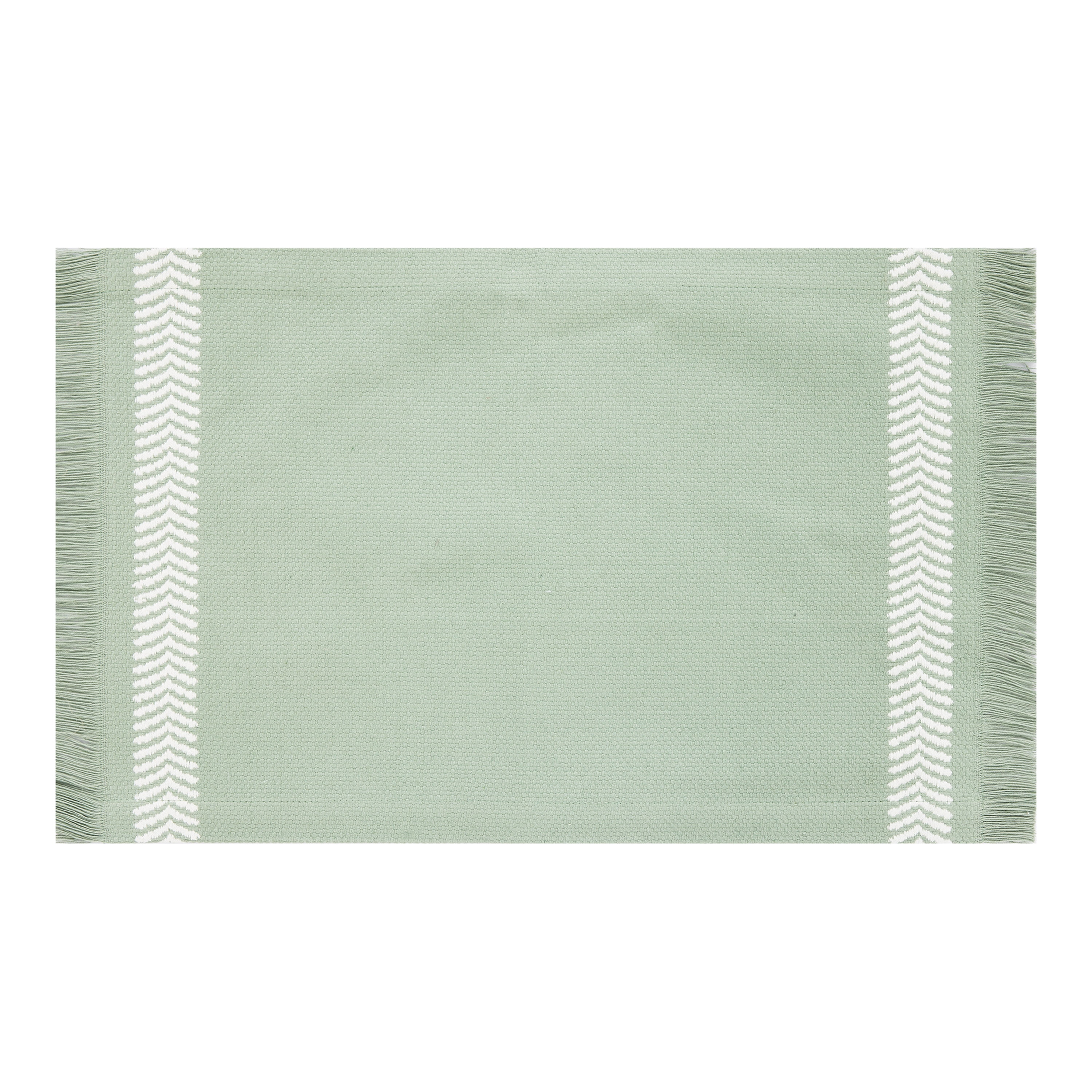 Mainstays Global Woven Cotton Placemat, Hedge Green, 14 in x 19 in, 1 Piece