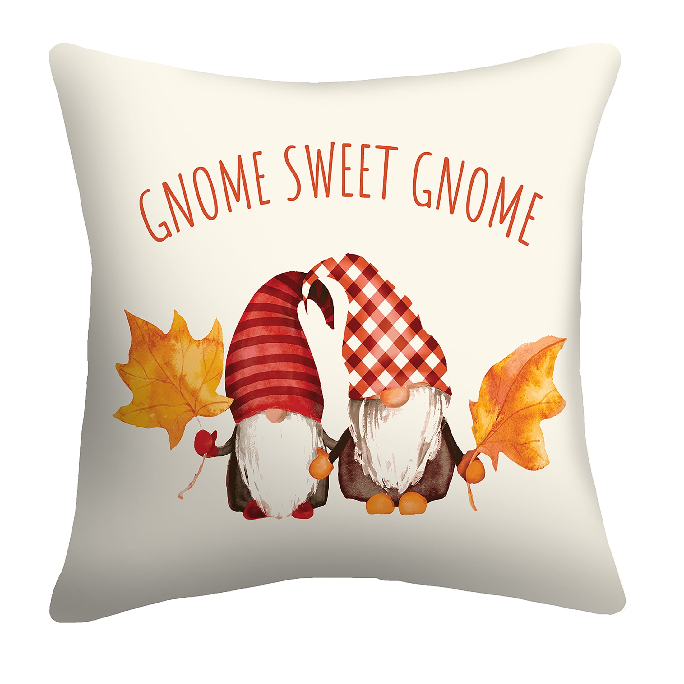 Mainstays Gnome Sweet Gnome with reversible orange buffalo plaid