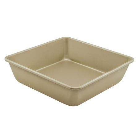 Mainstays Gold 9" Nonstick Aluminized Square Cake Pan, Brownie Pan