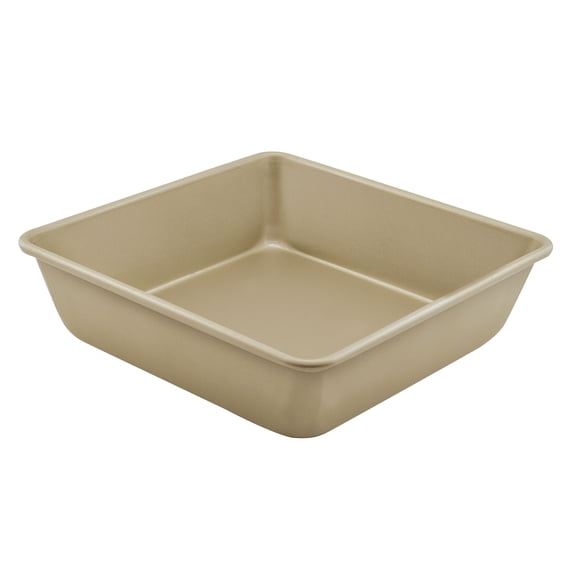 Mainstays Gold 9" Nonstick Aluminized Square Cake Pan, Brownie Pan