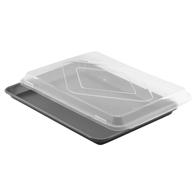 Mainstays Gray Covered Nonstick 17.3" x 12.5" x 1" Half Sheet Pan ...