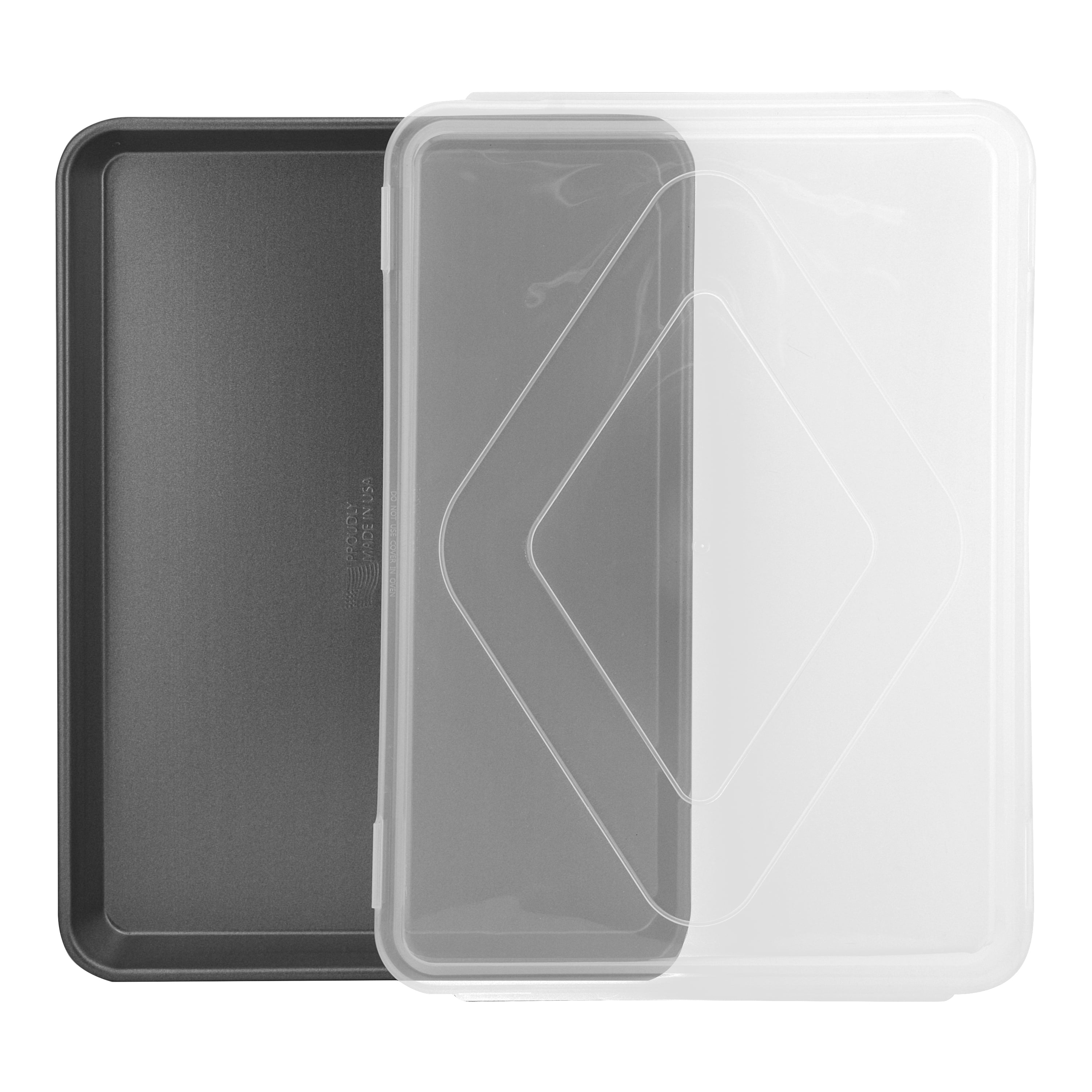 Mainstays Covered Nonstick 17.3" x 12.5" x 1" Half Sheet Rectangle Pan, Multi-Purpose, Jelly Roll Pan, Gray