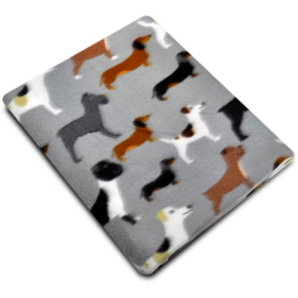 Mainstays Gray Dog Fleece Throw, 50" x 60," 1 Each