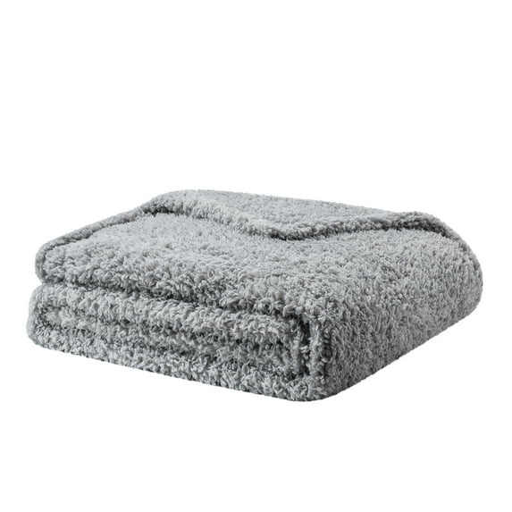 Mainstays Gray Polyester Bed Blanket, Full/Queen