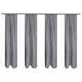 thumbnail image 1 of Mainstays Gray Solid Blackout Rod Pocket with Back Tabs Curtain Panels 4PC Set, Set of 4, 30" W x 84" L, 1 of 11