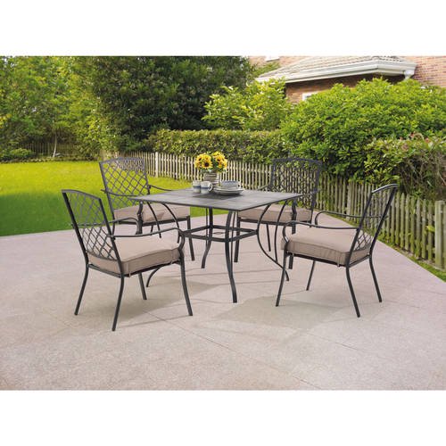 Mainstays Grayson Court 5Piece Patio Set, Tan