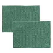 Mainstays Green 2-Piece Chenille Noodle Bath Rug Set 17"x24"