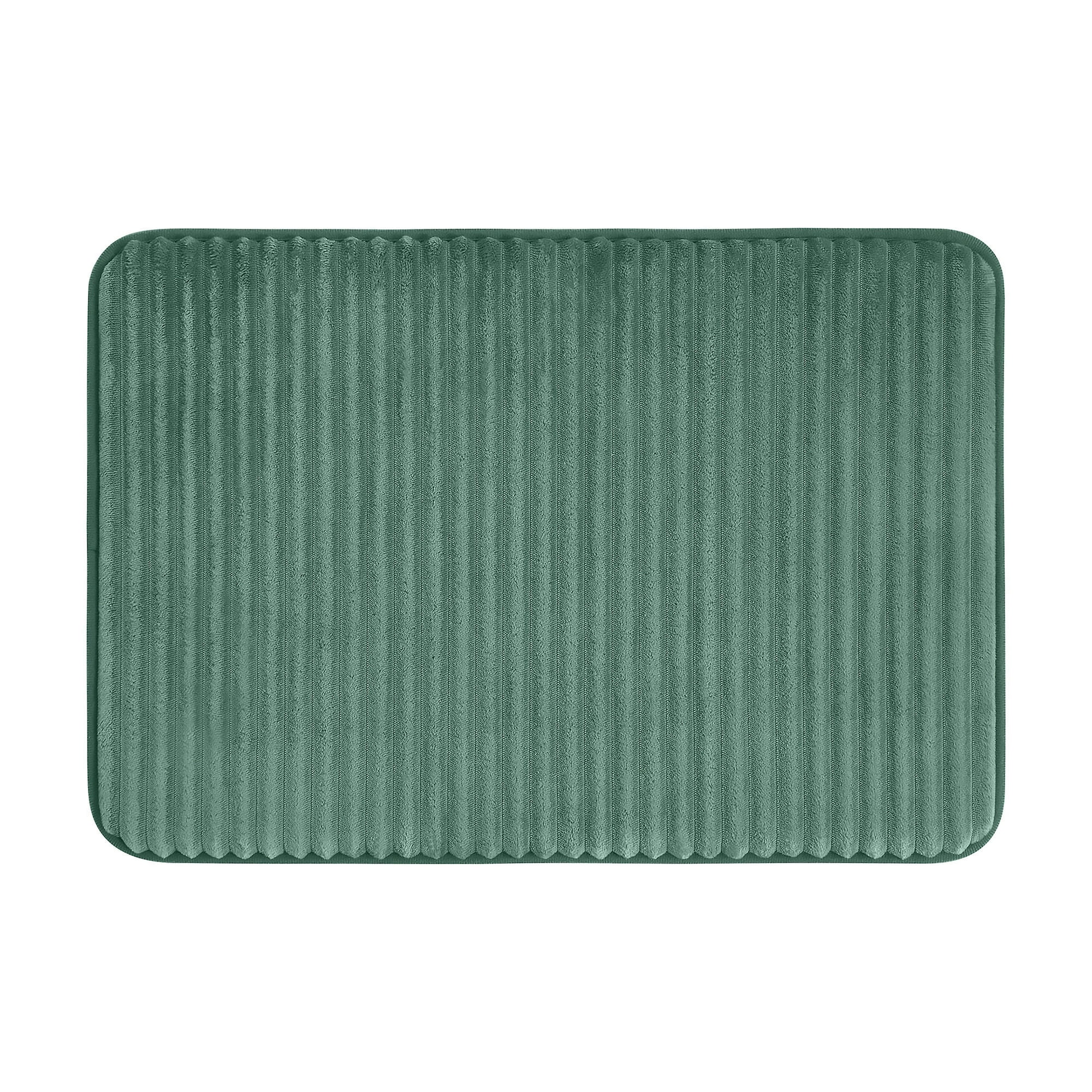 Mainstays Green 2-Piece Performance Foam 17"x 24" Bath Rug Set
