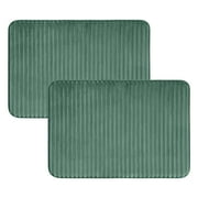 Mainstays Performance Foam Bath Rug Set, Green, 2-Piece, 20 in x 32 in
