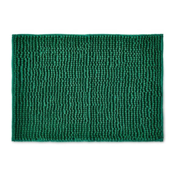 Mainstays Green Chenille Noodle Bath Rug, 17" x 24"