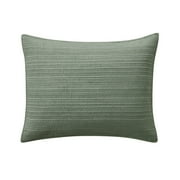 Mainstays Garment Washed Striped Pillow Sham, Standard, Light Green, 1 Pack