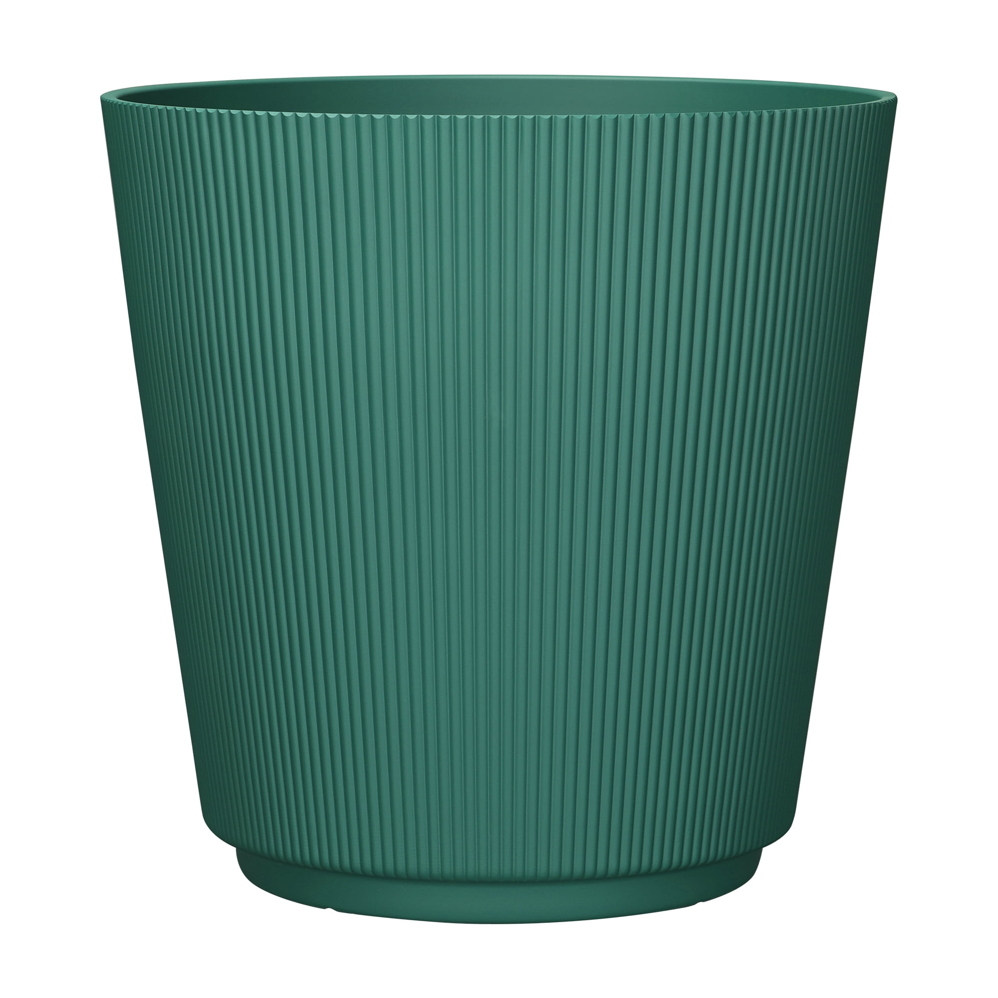 Mainstays Green Parker Recycled Resin Planter, 15.9in x 15.9in x 15.8in