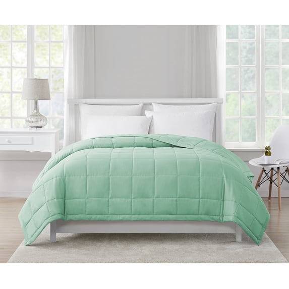 Mainstays Green Polyester Bed Blanket, Full/Queen