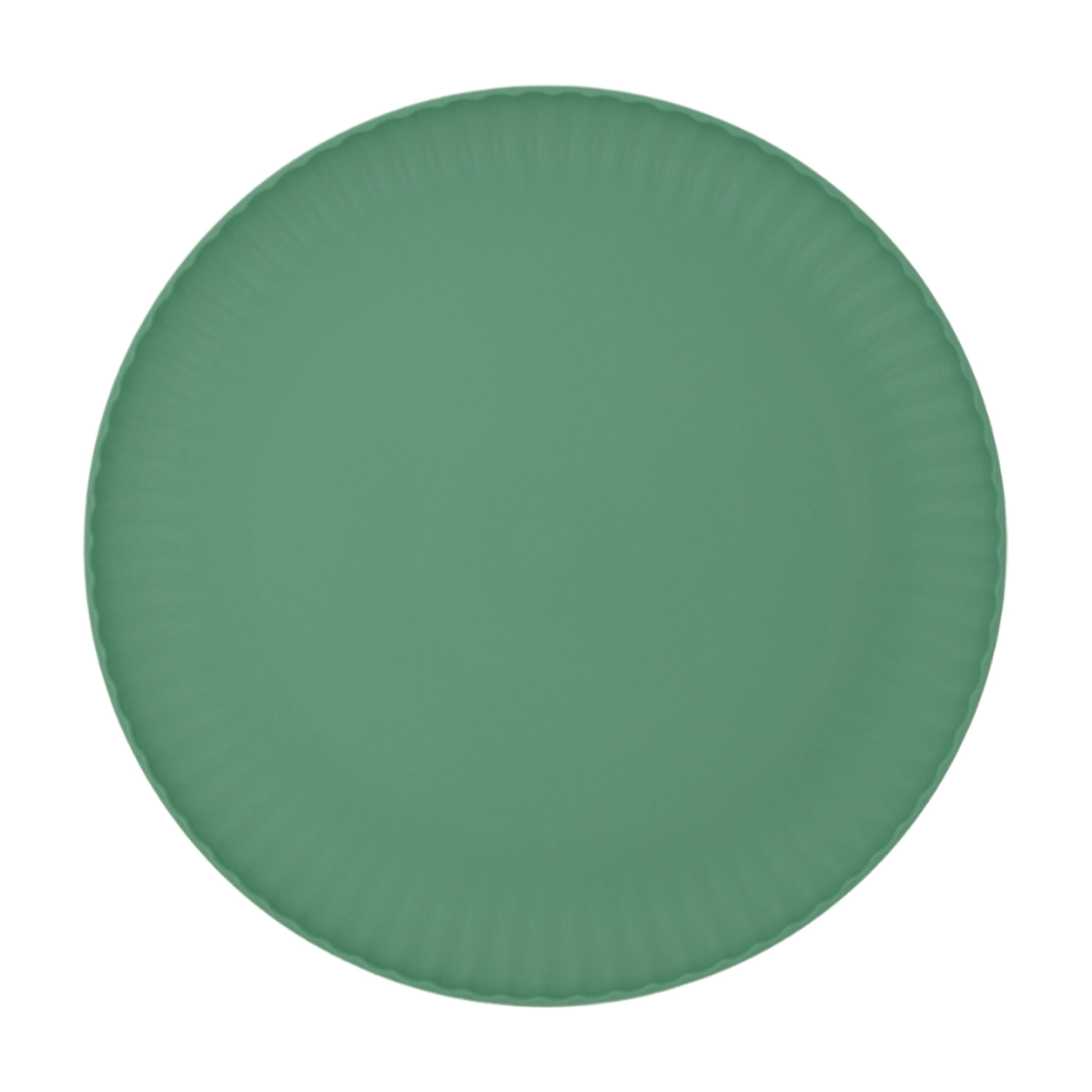 Mainstays Green 10.5" Ribbed Round Plastic Plate