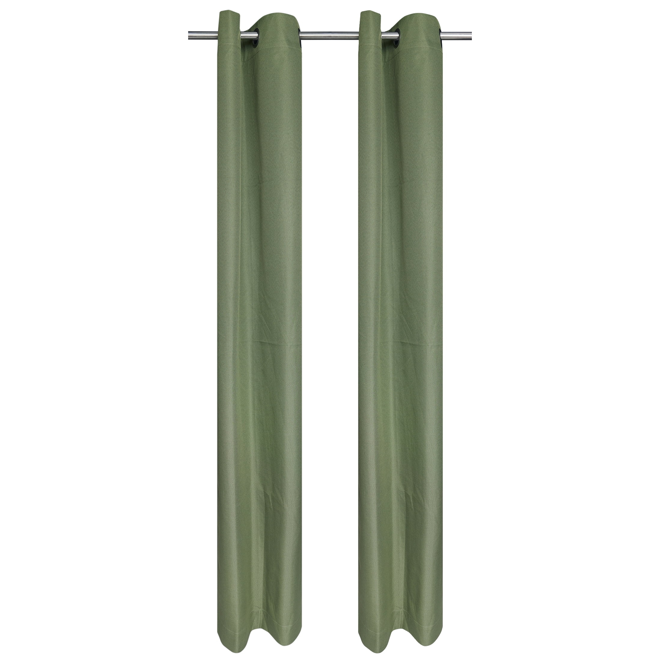 Mainstays Green Solid Blackout Grommet Curtain Panel Pair, Set of 2, 30" W x 84" L