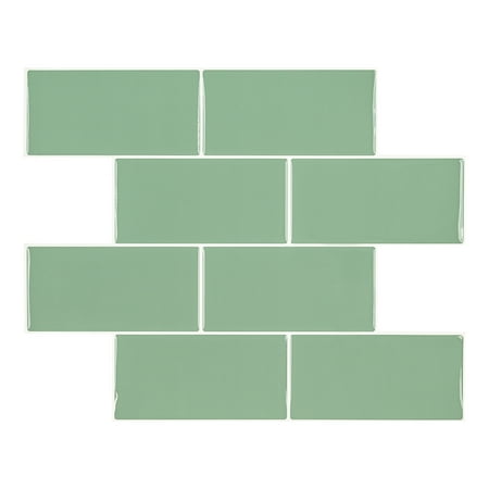 Mainstays Green Subway Peel & Stick Mosaic Wall Tile (2.76 Sqft / Pack)