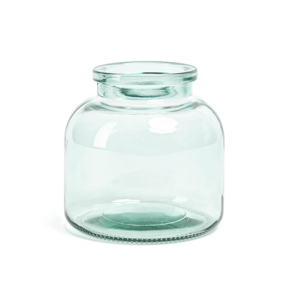 Mainstays Wide Jug Glass Vase, 5'', Green