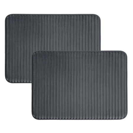Mainstays Grey 2-Piece Performance Foam 17"x 24" Bath Rug Set