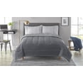 thumbnail image 1 of Mainstays Grey 3 Piece Bed in a Bag Comforter Set with Sheets, Twin-XL, 1 of 5