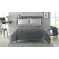 thumbnail image 1 of Mainstays Grey 4 Piece Bed in a Bag Comforter Set with Sheets, Queen, 1 of 7