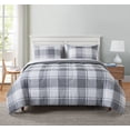 thumbnail image 1 of Mainstays Grey Plaid Bed-in-a-Bag, Adult, Unisex, 1 of 15