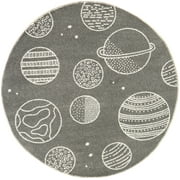 Mainstays Grey Space Round Indoor Rug, 47" Round