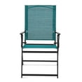 thumbnail image 1 of Mainstays Greyson Steel and Sling Folding Outdoor Patio Armchair - 2 Pack, Teal, 1 of 8