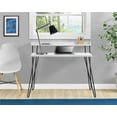 thumbnail image 1 of Mainstays Griffin Retro Computer Desk with Riser, White, 1 of 8