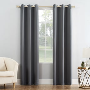 Mainstays Blackout Grommet Single Curtain Panel, Gray, 1 Panel, 40 in x 63 in