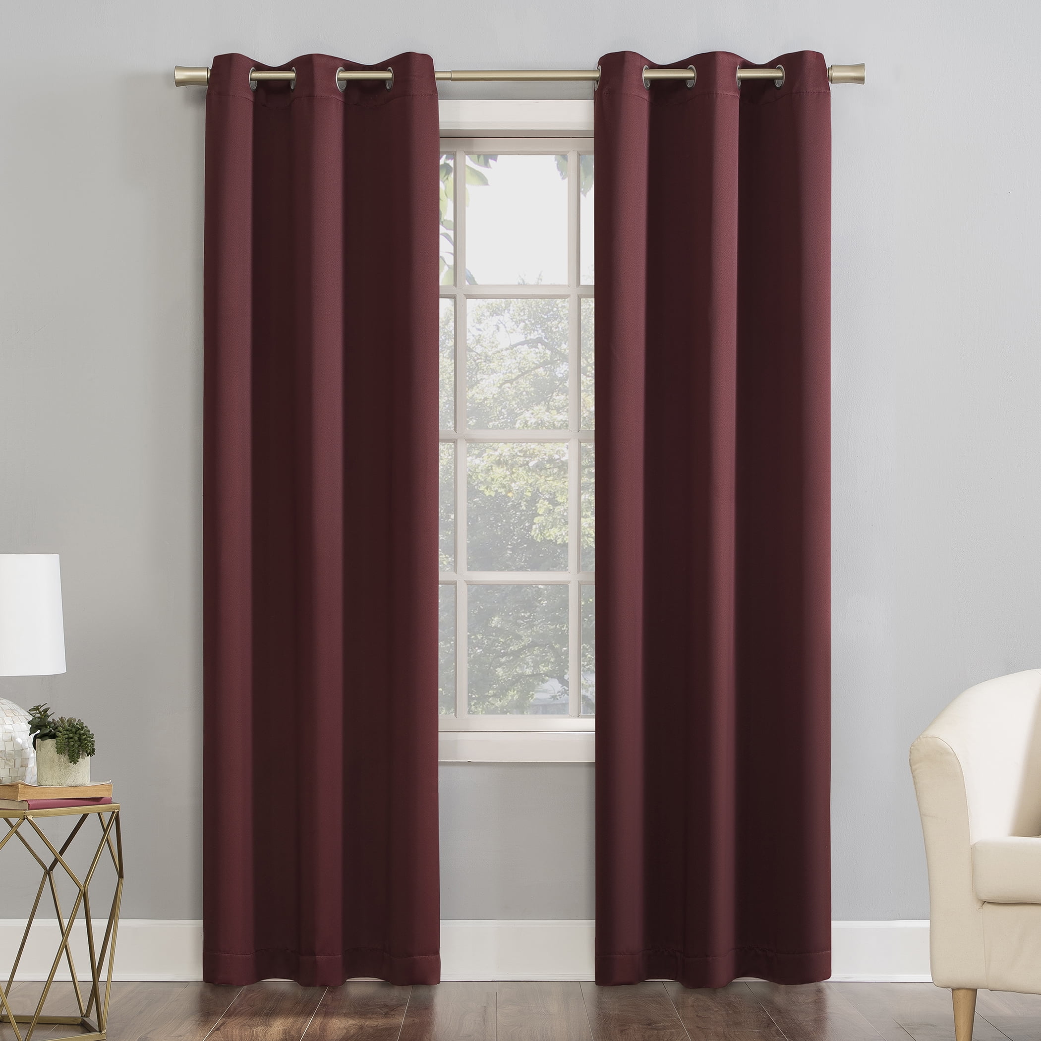 Mainstays Grommet Top Blackout Curtain Panel, 1 Panel, Russet, 40" W x 84" L