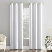 Mainstays Grommet Blackout Single Curtain Panel, White, 40"W x84"L