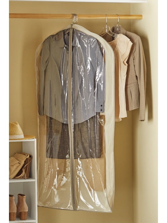 Hanging Canvas Garment Bag for Suits and Dresses