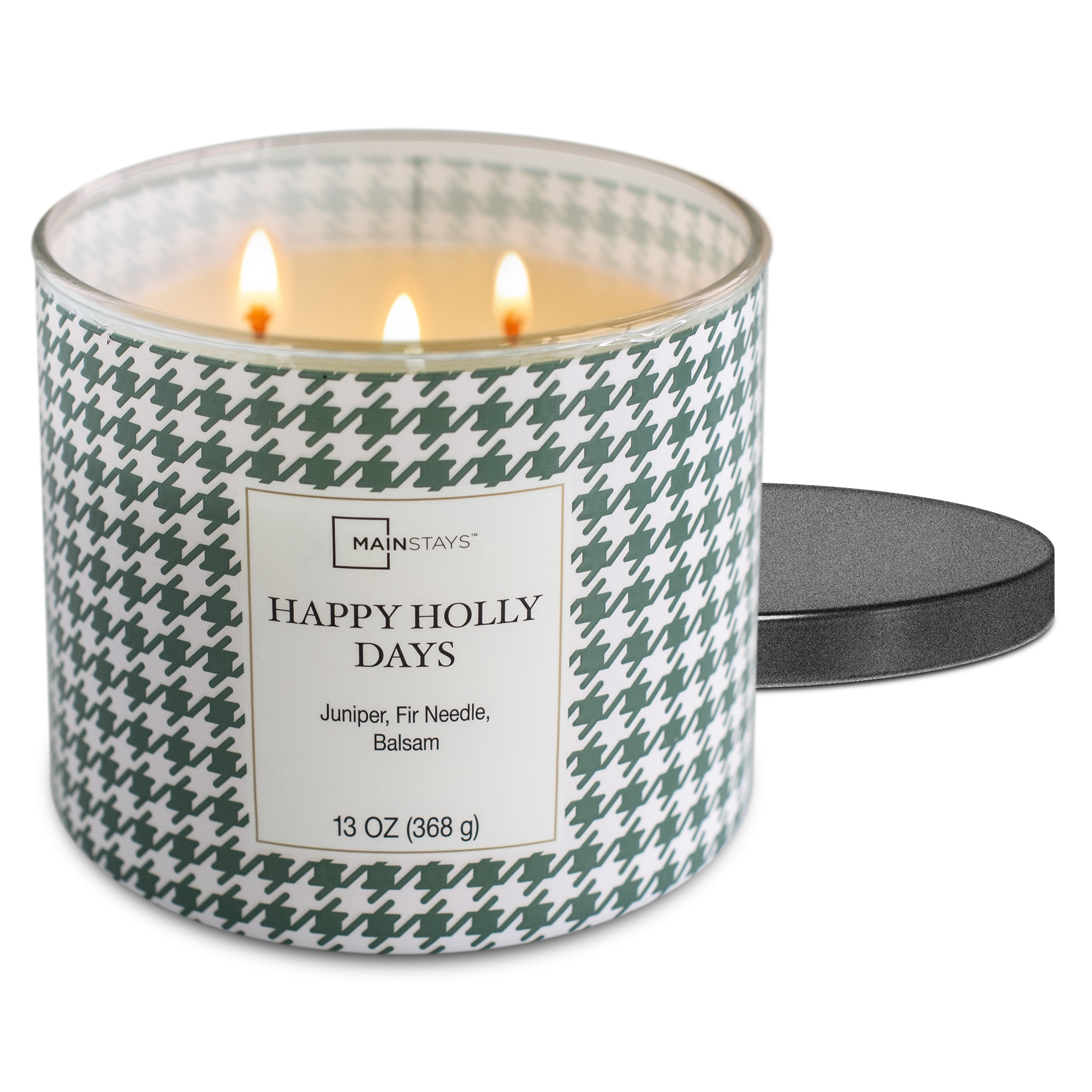 Mainstays Happy Holly Days Scented 3-Wick Candle, 13 oz.