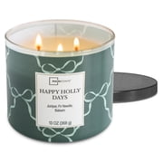 Mainstays Happy Holly Days Scented 3-Wick Candle, 13 oz