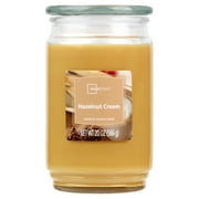 Mainstays Hazelnut Cream Single-Wick Glass Jar Candle, 20 oz