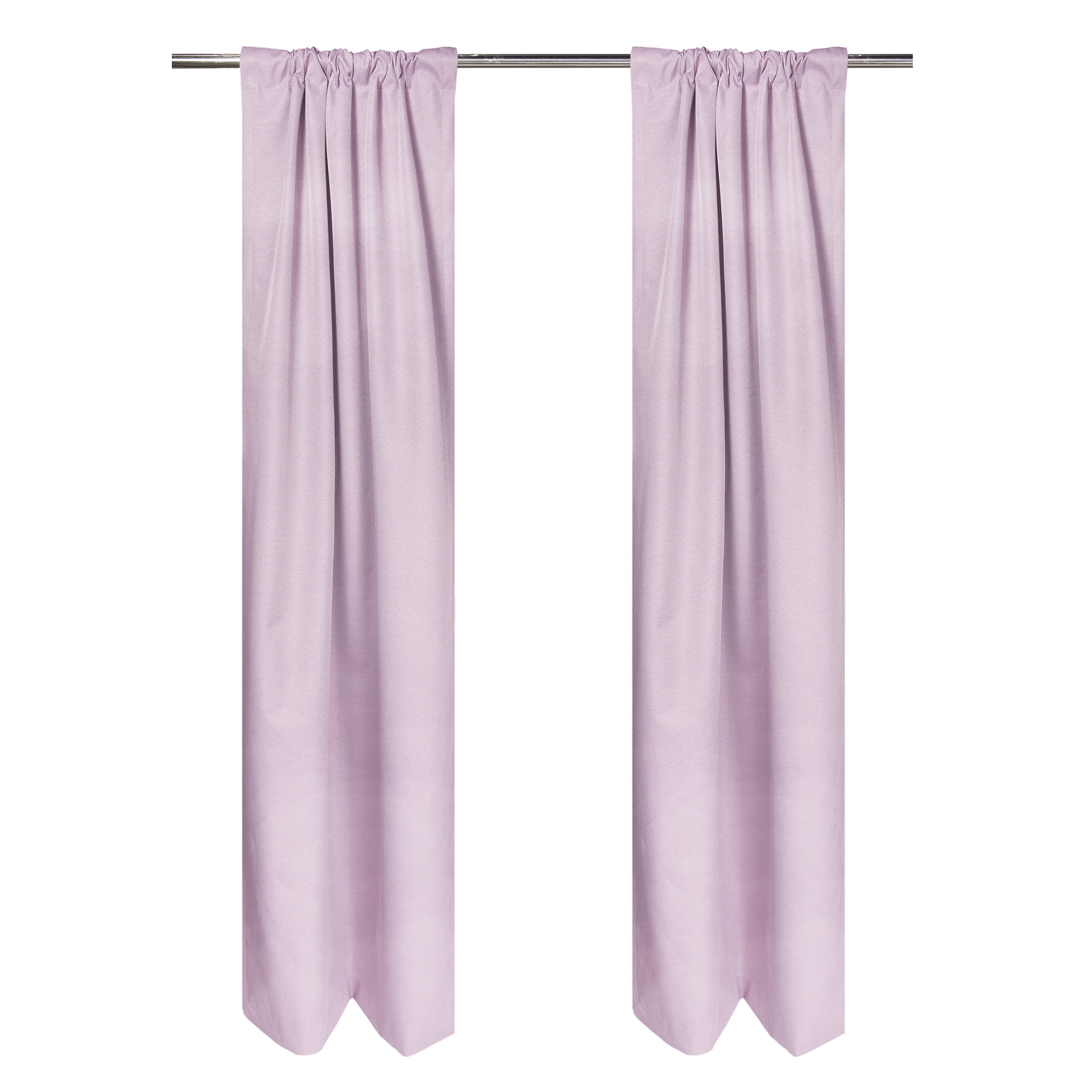 Mainstays Hazy Purple Solid Blackout Rod Pocket with Back Tabs Curtain Panel Pair, Set of 2, 30" W x 84" L