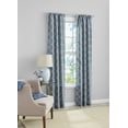 thumbnail image 1 of Mainstays Heathered Embroidered Sheer Curtain Panel Pair, Set of 2, Washed Indigo, 37"W x 84"L, 1 of 9