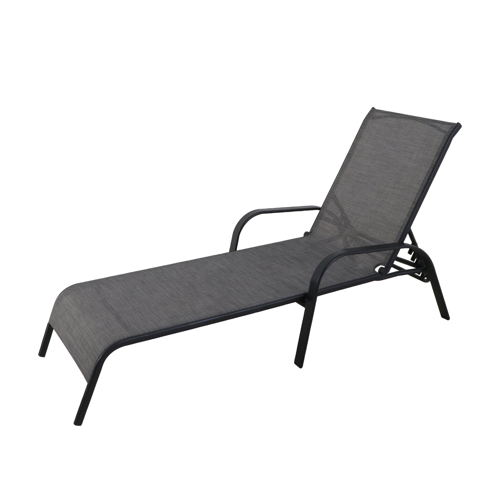 Mainstays Heritage Park Steel Outdoor Chaise Lounger, Grey