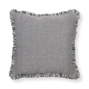 Mainstays Herringbone Decorative Throw Pillow with Fringe, 18 in x 18 in, Grey/Vanilla Dream, Single